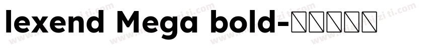 lexend Mega bold字体转换